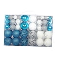 thumbnail image 2 of Juego de 100 adornos navideños de bolas de colores para decorar plata azul blanco, 2 of 9