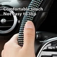 thumbnail image 4 of Funda de volante con diamantes de imitación para mujer | Diseño de diamantes brillantes | Ajuste universal de 14-15 pulgadas | Accesorio de verano para coche y protector de ruedas, 4 of 7