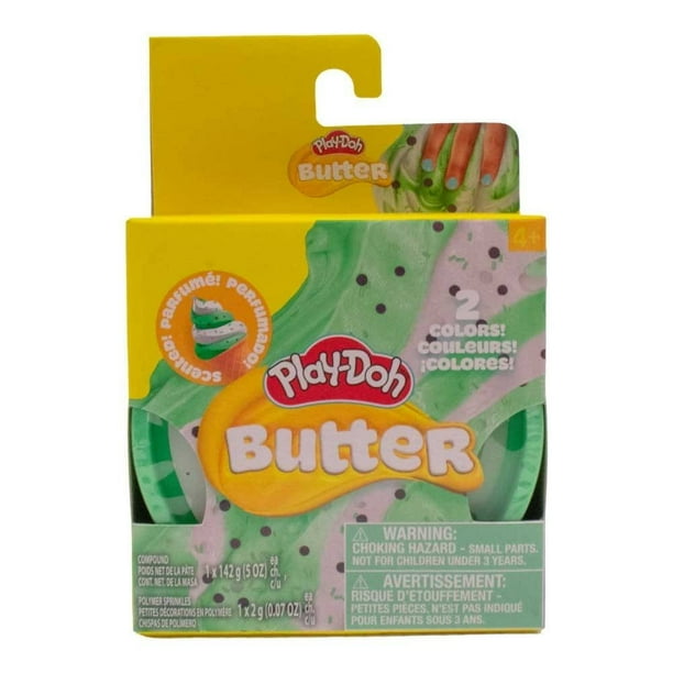 Masa de Juego Play-Doh Masa con Chispas aroma a chispas de chocolate y menta Color Verde y Blanco