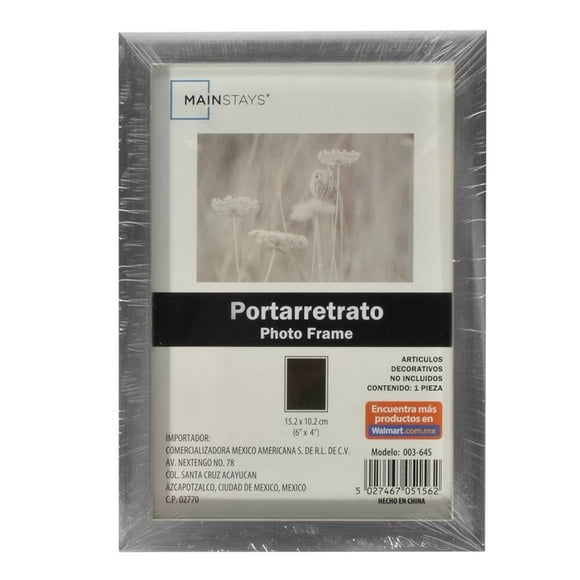 Portarretrato Mainstays Plateado 6 x 4 pulgadas