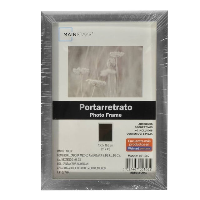 Portarretrato Mainstays Plateado 6 x 4 pulgadas