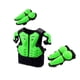thumbnail image 2 of Naiovety Kid Full Body Armors Niños Motocross Equipo de protección Traje Guardia Motocicleta Chaleco Codo Rodillera para niñas Ropa Deportiva, Zapatos Verde S, 2 of 6