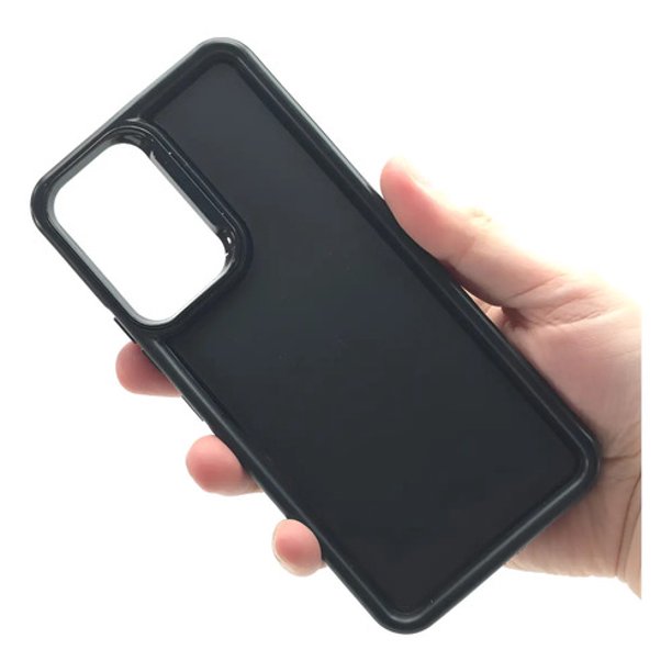 Funda Icon Case Gummy para Vivo Y03, Carcasa, Protector, Uso Rudo, Antigolpes, Resistente, Esquinas Reforzadas, Protección de Cámara - Negro
