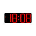 thumbnail image 4 of Reloj digital de escritorio, brillo ajustable, calendario, escritorio, control de voz moderno, reloj despertador LED con temperatura de fecha para sal Rojo, 4 of 8