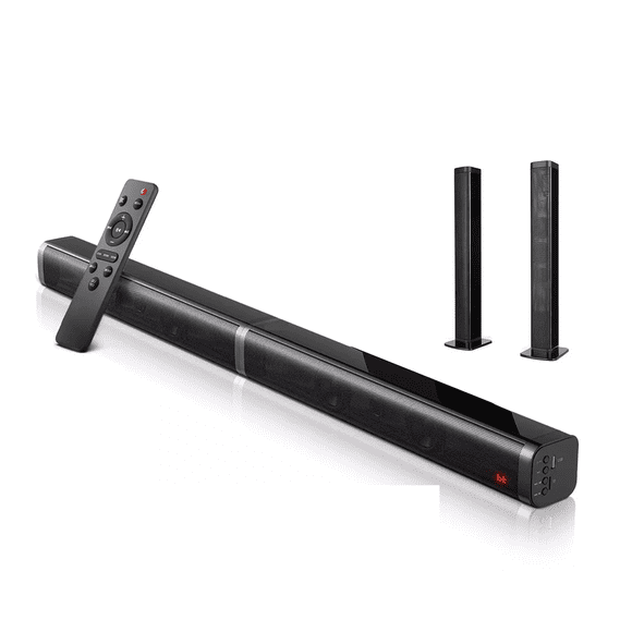 Barras De Sonido Bluetooth Home Theater Bocinas Para Tv 2.0 negro