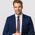 thumbnail image 4 of Corbata a rayas de estilo escolar corbata pre-atada para hombres para niños niños corbata cómoda corbata de poliéster para uniformes escolares y ocasiones festivas, 4 of 7