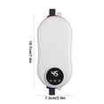 thumbnail image 3 of Calentador de agua eléctrico instantáneo de 3500 W para cocina y ducha | Calentamiento rápido en 3 segundos | Termostato sin tanque de 110 V con pantalla LED | Fácil instalación, tamaño mini, 3 of 6