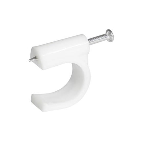 Grapa para cable coaxial 6 mm blanco 20 piezas - Codigo: GRAC6 - Marca: Surtek
