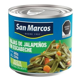 Rajas de chiles jalapeños San Marcos en escabeche 380 g