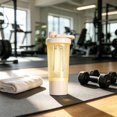 thumbnail image 4 of Botella de agua deportiva con vaso mezclador para batidos de proteínas | Botella mezcladora portátil con agitador y compartimento de almacenamiento integrados, 4 of 7