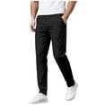thumbnail image 1 of Amzcrzy Pantalones Clásicos Hombre Color Liso Cintura Elástica Cómodos Transpirables Elásticos Moda Informal Senderismo Pescar Correr Ejercicio Bolsillos Tallas S-3XL Negro, 1 of 8