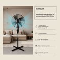 thumbnail image 3 of Ventilador de Pedestal Eurogar 16' 3 Velocidades Oscilación Color Negro, 3 of 7