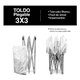 thumbnail image 2 of Toldo Reforzada Plegable 3x3 Impermeable Modelo Blanco, 2 of 4