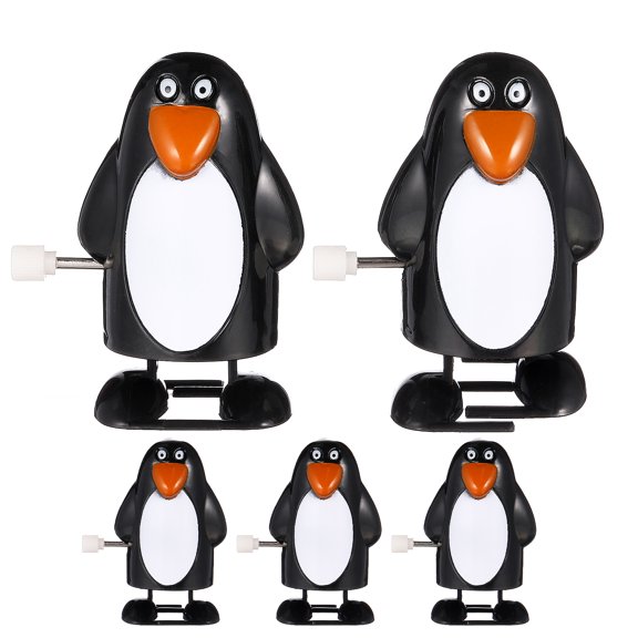 FELTECHELECTR 5 piezas de juguetes de cuerda de pingüino delgado, divertidos juguetes de cuerda para niños, juguetes de fiesta, juguetes para caminar, gran regalo para niños.