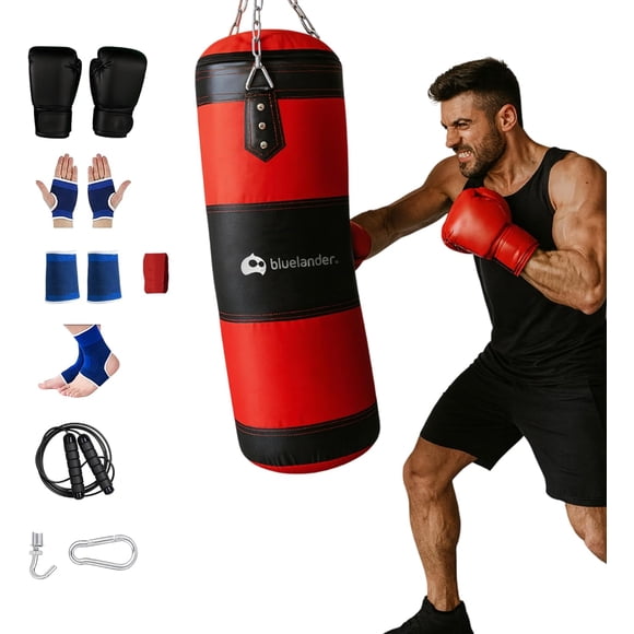 Saco de Box 1,20 m Bluelander, Costal de Boxeo, Rojo