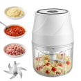 thumbnail image 1 of 2026 Nuevo Chopper Eléctrico de Ajo, Vegetal Food Chopper, Mini Procesador de Alimentos, Chopper Portátil Recargable sin Cable para Cebolla, Chile, Jengibre, Nueces, Carne y Frutas 350ml (Azul), 1 of 7
