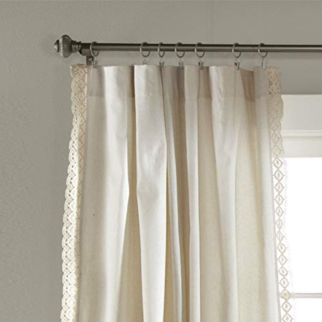 Panel de ventana Lush Decor Rosalie Set de marfil 54x84