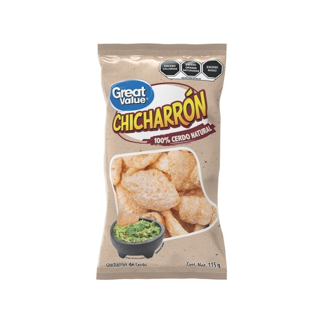 Chicharrón de cerdo Great Value 100% natural 115 g