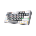 thumbnail image 1 of Teclado Gamer Redragon Fizz Rainbow Gris/Blanco 60%, 1 of 5