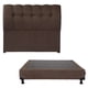 thumbnail image 1 of Box Base Cama Matrimonial + Cabecera Nube Chocolate, 1 of 8