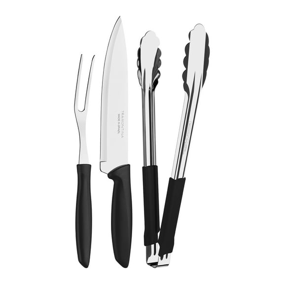 Juego de Utensilios Tramontina Plenus con Mango de Plástico 3 Piezas Negro