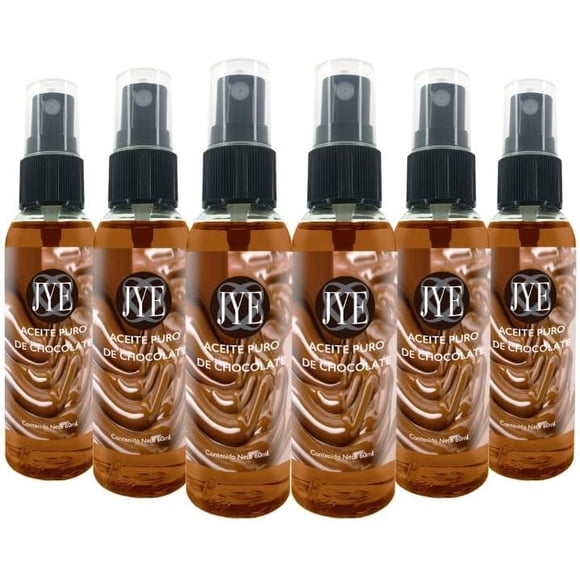 6 Botellas de Aceite de Chocolate Puro JYE Natural 60 ml cada uno