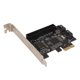 thumbnail image 1 of Tarjeta PCIe 2,0 SATA, 2 puertos, interfaz de 40 pines, 6,0 Gbps, 3,0 Gbps, 1,5 Gbps, SSD PCI E a tarjeta de expansión SATA para Win, 1 of 8
