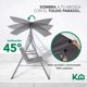 thumbnail image 4 of Columpio De Jardín Para Exterior Summer Con Toldo Abatible 3 Asientos Textilene Acero KingsHouse gris 4 Piezas, 4 of 9