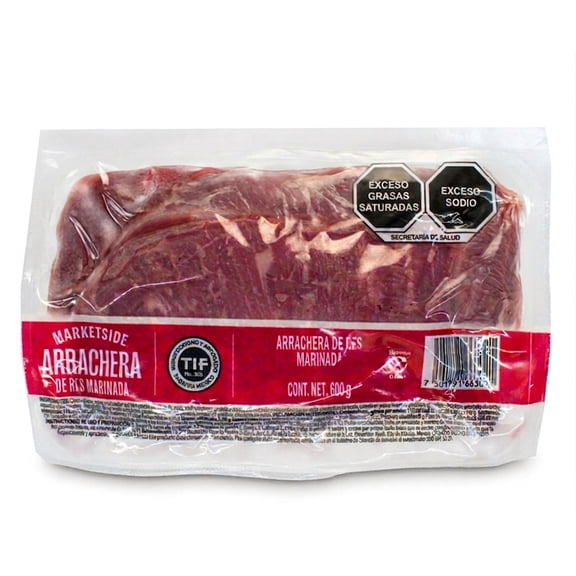 Arrachera De Res Marketside Marinada 600 G