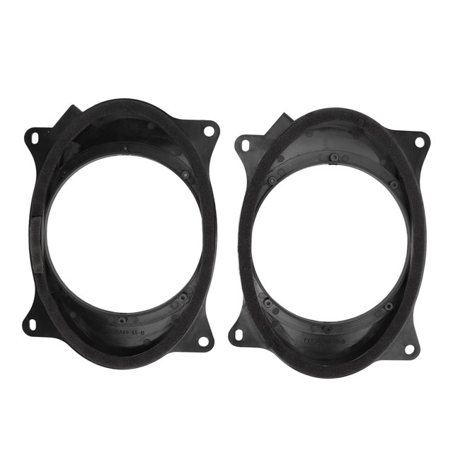 2 anillos espaciadores adaptadores de altavoz de puerta negros de 6,5 pulgadas con arnés de 2 cables de repuesto para Corolla Levin 6X9