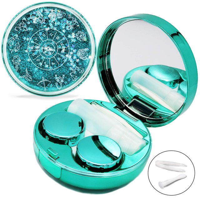 Estuche para Lentes de Contacto Vastsoon 7,5 × 3,3 cm Verde – Kit