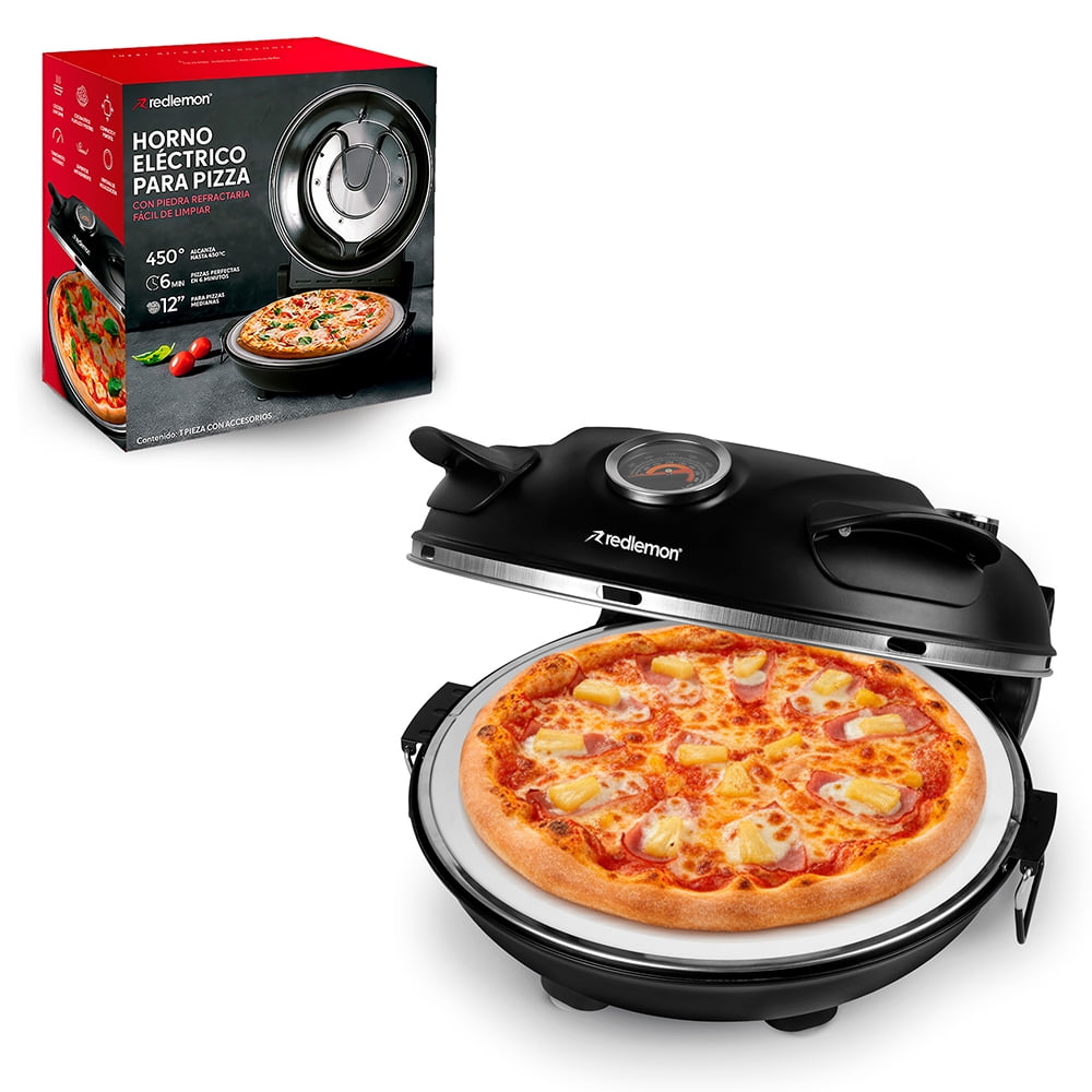 Horno Eléctrico para Pizza Redlemon con Piedra Cerámica Real de 30cm 450°C