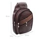 thumbnail image 2 of Mochila Cruzada Mariconera Pechera Hombre Piel Cuero chocolate, 2 of 8