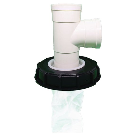 Eigraketly Filtros de tapa IBC Robustos y duraderos Todas las necesidades de filtración Tapa del filtro del tanque IBC Tapa del filtro Jardín y Patio Te vertical de 165 mm