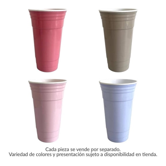 Vaso Prichos Grande de Plástico 950 ml Varios Modelos Multicolor 1 Pieza