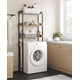 thumbnail image 1 of Estante de Baño, Soporte de Lavadora, Montaje Fácil, Estilo Industrial, Marfil Claro y Negro, 1 of 9