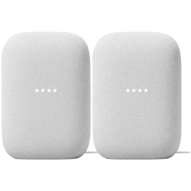 Paquete de 2 Altavoces Inteligentes Google Nest Audio, Color Tiza