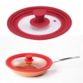 thumbnail image 3 of Tapa universal para ollas, sartenes y sartenes de vidrio templado resistente al calor. 24 a 26 a 28CM, 3 of 9