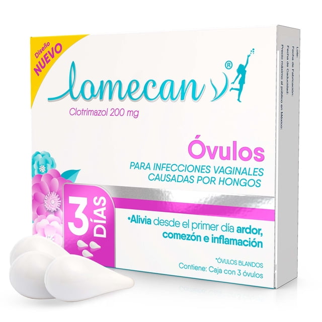 Lomecan 200 mg Caja Con 3 Óvulos Vaginales Lomecan Infecciónes Femenina