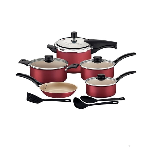Batería de Cocina Tramontina 11 piezas Coimbra Rojo