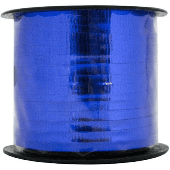 Liston Rulin Curly Curling Metalico Colores Deco 100m azul oscuro