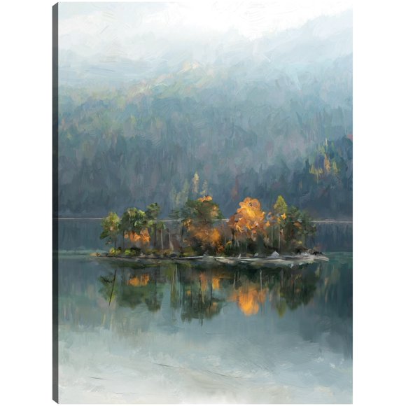 Cuadro Decorativo - Escape del lago Jr Impresión en canvas, estrechado.