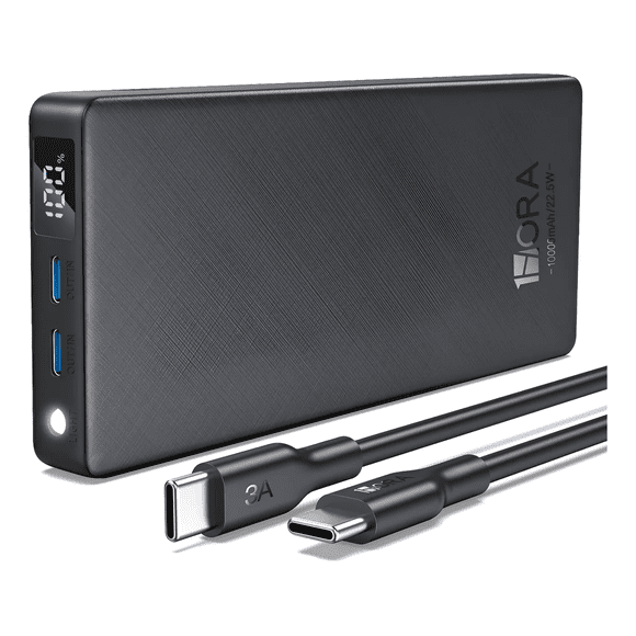 Power Bank Batería 10000mAh Carga Rapida 22.5W 1Hora con LED Pantalla Portátil Digital Xtellar negro