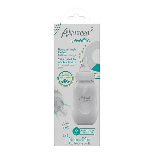 Biberón Advanced by Evenflo Light Flujo Lento 4 oz 1 Pieza