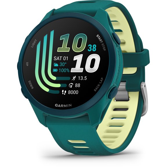 Garmin Monitor deportivo, Forerunner 170 Music, GPS, WiFi, Teal Green/Citron