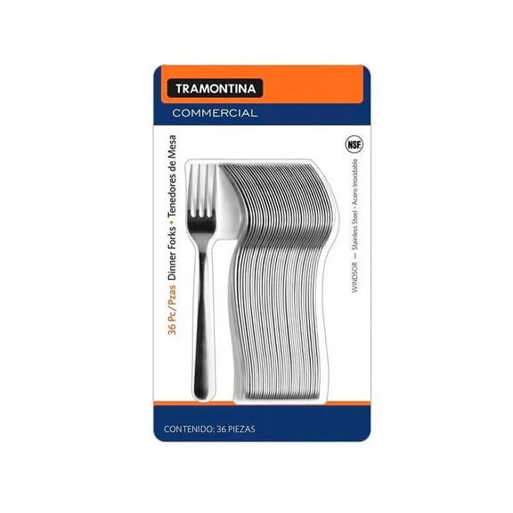 Juego Tenedores de Mesa Acero Inoxidable 36 pz Tramontina 80317/504