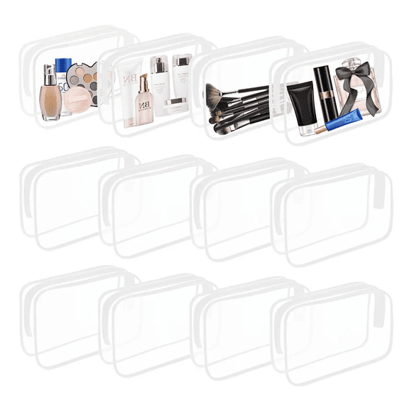 10 Bolsas Estuches Organizadores Viaje Impermeable Xtellar transparente