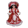 thumbnail image 4 of Muñeca de cerámica en miniatura de porcelana para mujer, hermosa casa de muñecas de 40 cm, dama con Rojo, 4 of 9