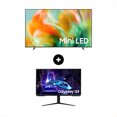thumbnail image 1 of Combo TV Samsung 55" Mini Led M80HAF Vision AI 4K + Monitor Gamer 27'' Odyssey G3 FHD VA Curvo 180Hz, 1 of 5