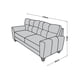 thumbnail image 5 of Sofa El Bazar Store Sidney Lino Gris oxford 3 plazas Modular Moderno Sala, 5 of 5